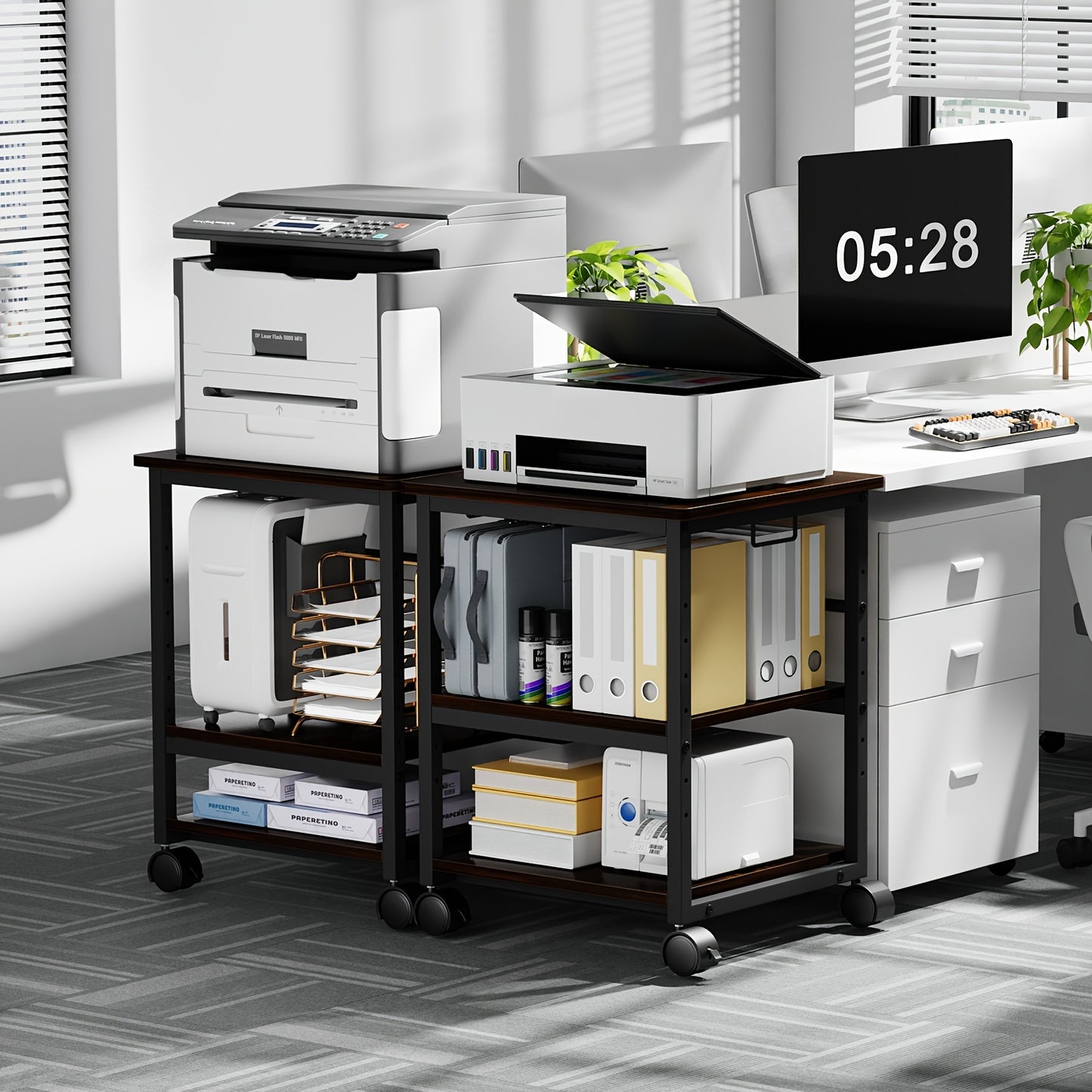 3-layer Printer Rack, Printer Cart, Storage Rack, Storage Rack For Office And Home Storage