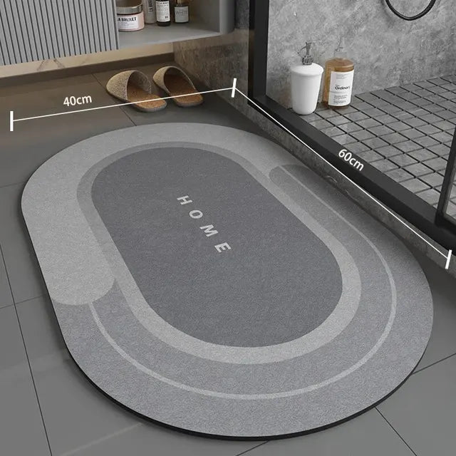 1pc 40*60cm Super Absorbent Floor Mat For Bathroom Non Slip, Fast Drying Soft, Carpet Shower Tub Outdoor Doormat