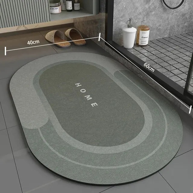 1pc 40*60cm Super Absorbent Floor Mat For Bathroom Non Slip, Fast Drying Soft, Carpet Shower Tub Outdoor Doormat