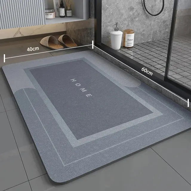 1pc 40*60cm Super Absorbent Floor Mat For Bathroom Non Slip, Fast Drying Soft, Carpet Shower Tub Outdoor Doormat