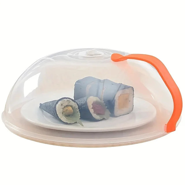 1pc Transparent Microwave Oven Food Cover, Reusable Airtight Food Cover, Kitchen Heat Resistant Lid, Kitchen Supplies