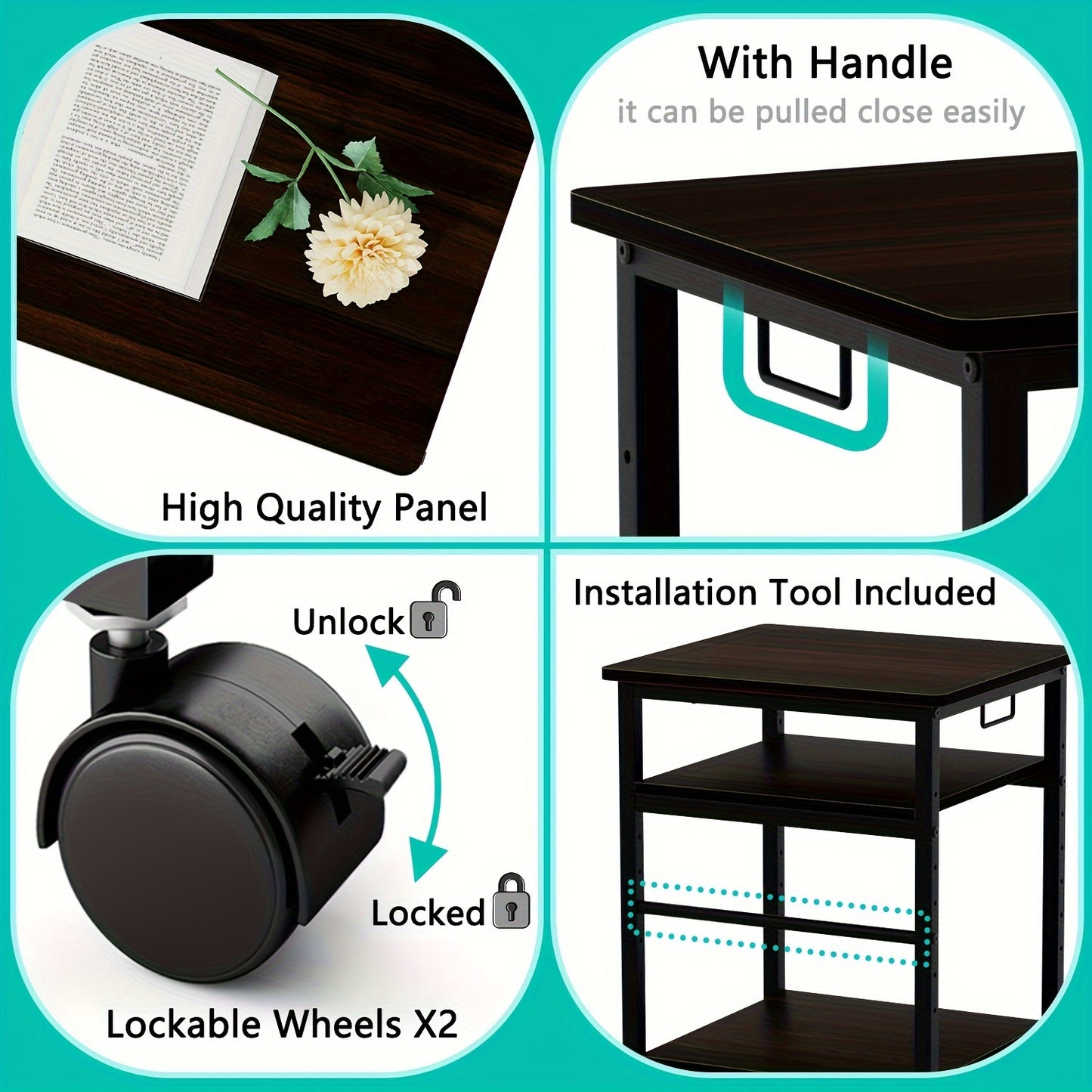 3-layer Printer Rack, Printer Cart, Storage Rack, Storage Rack For Office And Home Storage