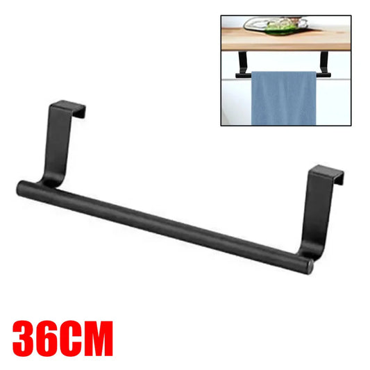 Black Towel Rack No Drilling Home Organizer Hanger Bathroom Organizer Rack Clothes Coat Hat Towel Hanger 36CM
